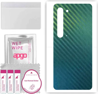 Produktbild von apgo Rückseite Schutzfolie, Skin, kompatibel mit Sharp Aquos R5G, Hinten Displayschutzfolie aus Vinylfolie, kratzfest, einfache Montage - Kohlenstoff-Chamäleon CAKA1