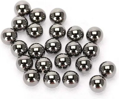 Obrázek produktu pro Malé kovové korálky, 3 barvy, 6 velikostí, 0,5–30 mm, černé