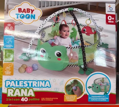 Imagen del producto de Baby Toon Palestra De Ranas 2 En 1 Con 40 Bola