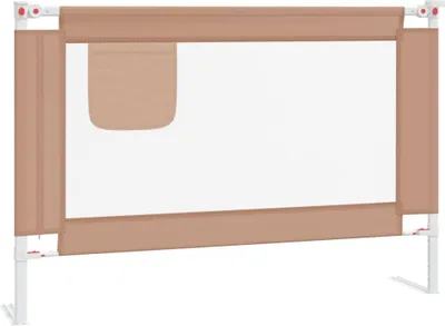 Image de vidaXL Barrière de lit pour jeunes enfants Taupe 100x25 cm Tissu