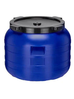Produktbild von Garronda 100L Plastikfass Universalfass BPA-frei Lebensmittel für Haus&Garten mit Deckel GD-0093, Blau