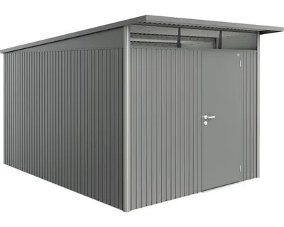 Produktbild von Biohort AvantGarde, Metallschuppen, Einzelbild, Schuppendach, Quarzmetallic grau, Stahl, Quarzmetallic grau