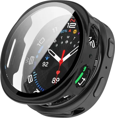 Obrázek produktu pro Pro Samsung Galaxy Watch 8 40mm plastové ochranné pouzdro + 9H tvrdé sklo Black