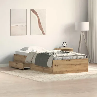 Immagine prodotto di Struttura del letto con cassetto Rovere artigianale 90 x 200 cm