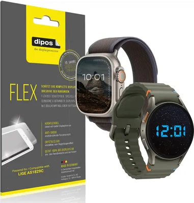 Produktbild von 2x Schutzfolie für LIGE AS1829C Folie, 100% Displayabdeckung, dipos Flex