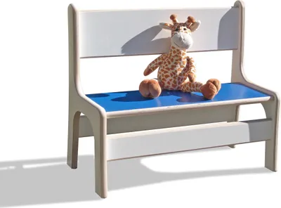 Produktbild von ELI Kinderbank - Weiß mit bunter Sitzfläche - Blau