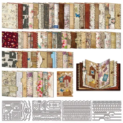 Metall-Stanzformen-Set für Karten, Scrapbooking, Prägen, 4 Stück