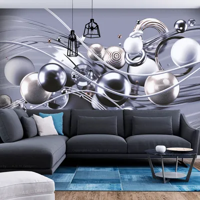 Produktbild von Vlies Fototapete Abstrakt 400x280 cm Tapeten Wandtapete XXL 3D Effekt geometrische Muster a-B-10003-a-c