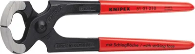 Produktbild von Hammerzange L.210mm spiegelpoliert Griffe mit Kunststoff überzogen Knipex