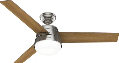Produktbild von Deckenventilator mit Beleuchtung und Fernbedienung Finley Nickel 132 cm