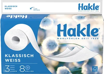 Produktbild von Hakle Klassisch weiß (3-lagig, 8 Rollen)