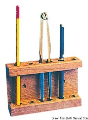Immagine prodotto di Portamatite/bussola in teak 115x25x75 mm , 1 pezzo
