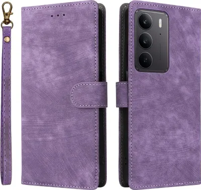 Produktbild von Realme 14x 5G / C75 Hülle - Coverup Klapphülle mit Schlüsselband - Violett