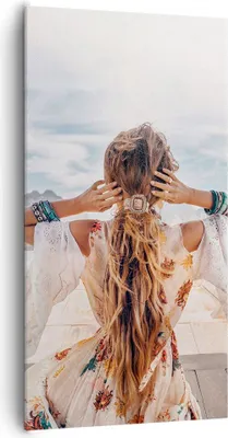 Produktbild von Bild auf Leinwand - Leinwandbild - Einteilig - Frau Boot Rücken - 65x120cm - Wand Bild - Wanddeko - Wandbilder - Leinwanddruck - Bilder - Wanddekoration - Leinwand bilder - Wandbild - PA65x120-5059