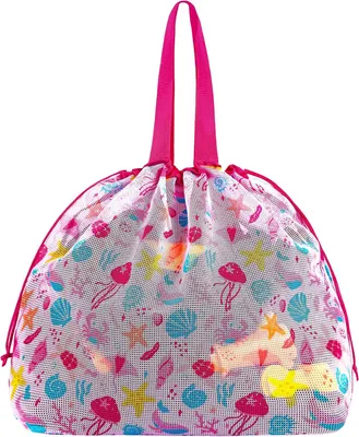 Imagen del producto de Bolsa de malla XXL, plegable, ligera, 1 unidad, ideal para la playa y la piscina