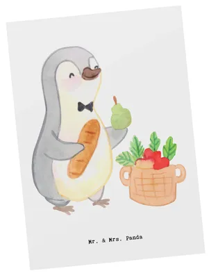 Produktbild von Mr. & Mrs. Panda Postkarte Obsthändler Herz - Weiß - Geschenk, Obstverkäufer, Obstbauer, Postkarten, Obstliebe, Grußkarte, Ansichtskarten, Ansichtskarte, Obstplantage
