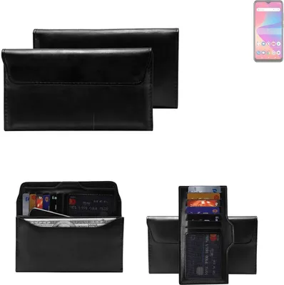 Produktbild von K-S-Trade Handy Hülle kompatibel mit BLU G52L Schutz Hülle Tasche Schutz Case Handytasche Kunstleder schwarz, 1x