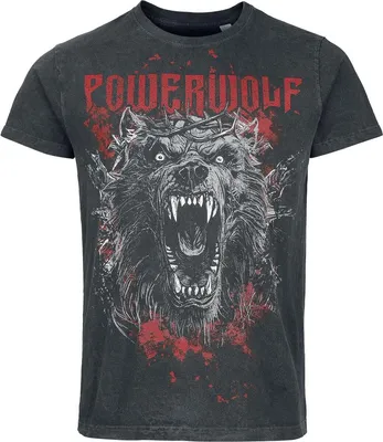 Produktbild von Powerwolf T-Shirt Herren Chaos dunkelgrau Band-Merch, Bands 100% Baumwolle L