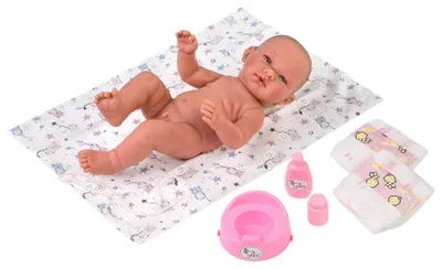 Obrázek produktu pro Sada na péči o panenky Asi s nočníkem – doplňky k panenkám, růžová