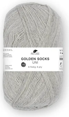 Produktbild von Pro Lana GOLDEN SOCKS 100 g uni 4-fach Sockenwolle 420 m Farbe 403 - silber