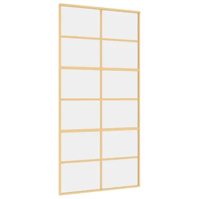 Obrázek produktu pro Posuvné dveře zlaté 102,5 x 205 cm čiré ESG sklo a hliník