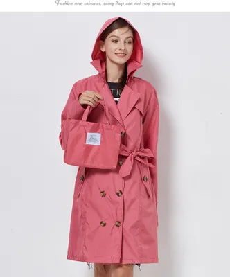 Produktbild von ANTCOOL Damen Atmungsaktiver Regenmantel Leichter Regenmantel Poncho Damen Wasserdichter Umhang Regenmantel Winddichter Regenmantel für Erwachsene (Einheitsgröße)