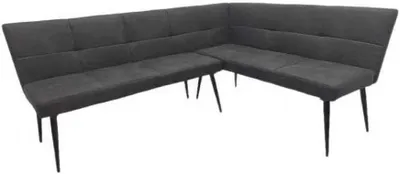 Produktbild von Eckbank für Esszimmer Küche Polstereckbank Essbank mit Rückenlehne dunkelgrau
