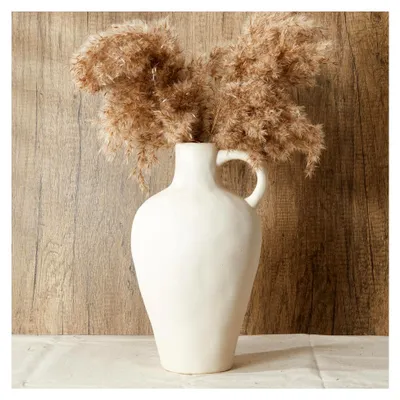 Produktbild von BlossoME Keramikvase, 30,5 cm hoch, große Keramik für Blumen und Pampasgras, Boho, modern, rustikal, Bauernhaus-Dekoration für Wohnzimmer, Schlafzimmer, Küche, Eingangsbereich, Konsole, Tisch