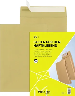 Immagine prodotto di Busta pieghevole MAILmedia 30011594 B4 130g oF hk marrone 25pz.