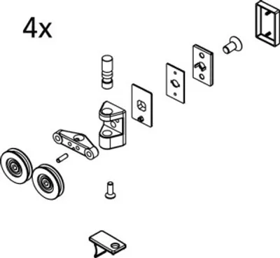 Produktbild von Kermi 2534758 EBCC020 Set Rollen oben