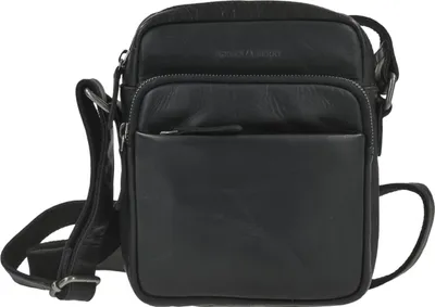 Produktbild von Greenburry Umhängetasche Leder Crossbody Tasche Damen Fiorentina schwarz 19x21 cm