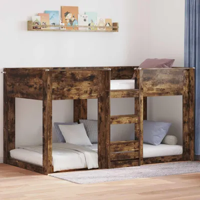 Zdjęcie produktu dla Maison Exclusive – łóżko piętrowe dla dzieci, dąb wędzony, 75 x 190 cm