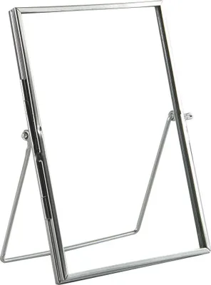 Produktbild von Nicola Spring Stehende Metallfoto-Frames - Freistehende Metallic Table Desk Bildanzeige - 5 "x 7" - Silber - Pack von 2