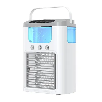 Produktbild von Mini-Klimaanlage, 600-ml tragbarer Luftkühler, 3 Geschwindigkeitsstufen, 2–4–8 Stunden Timer, geeignet für Schlafzimmer, Büro und Schreibtisch