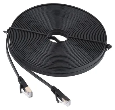Produktbild von CAT7 RJ45 600 MHz Patch-geschirmtes LAN-Netzwerkkabel, flaches Ethernet-Kabel, 10 m