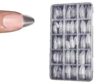 Productafbeelding van Kunstnagels, korte amandelvorm, set van 330 stuks, 330 nagelstukken