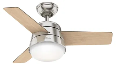 Immagine prodotto di Ventilatore da soffitto con luce e telecomando Finley Nichel 91 cm