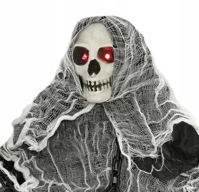 Produktbild von PartyPal Halloween Hängendes Skelett Leuchtende Augen Sound