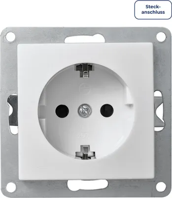 Produktbild von Schutzkontakt-Steckdose McPower "Flair", 250V/16A, UP, Klemmanschluss, weiß, matt