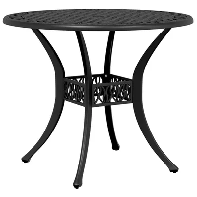 Obrázek produktu pro Zahradní stůl černý Ø 90 x 75 cm litý hliník