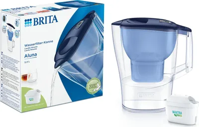 Produktbild von Brita Wasserfilter-Kanne Aluna blau 2,4L inkl.1 Maxtra Pro Kartusche (1er Pack)