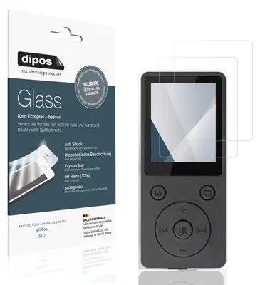 Produktbild von 2x Schutzfolie für ViiRou SL2 - Anti-Shock 9H Folie dipos Glass Kunststoffglas