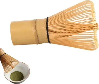 Obrázek produktu pro Sada na zelený čaj, ručně vyrobené bambusové metličky, 80 štětin, škrabka na matcha, bambus