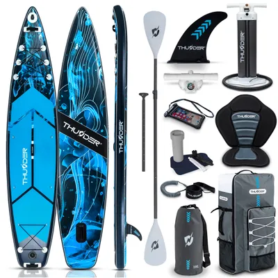 Produktbild von THUNDER® | BLUET 365 | SUP Board Set | 365 cm | aufblasbar | Kajakfunktion | Zubehör | Traglast 150 kg