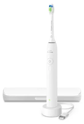 Obrázok produktu pre Philips 3100 series HX4033/21, Dospelý, Sonická zubná kefka, Denná starostlivosť, 31000 pohybov za minútu, Biela, 2 min, 4 x 30 sec