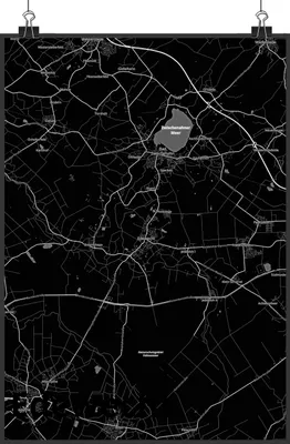 Produktbild von Mr. & Mrs. Panda Bild Edewecht DIN A2 - Geschenk, Wandbild, Stadt Dorf Karte Landkarte Map Stadtplan, Wanddekoration, Plakat, wanddeko, drucke