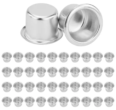 42er-Pack silberne Kerzenhalter aus Aluminium, 22,8 x 19 mm
