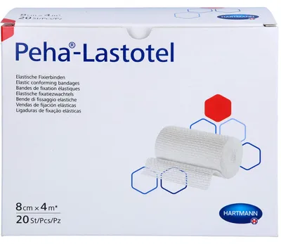 Produktbild von HARTMANN Peha-Lastotel elastische Fixierbinde 8 cm x 4 m, 20 St. Packung