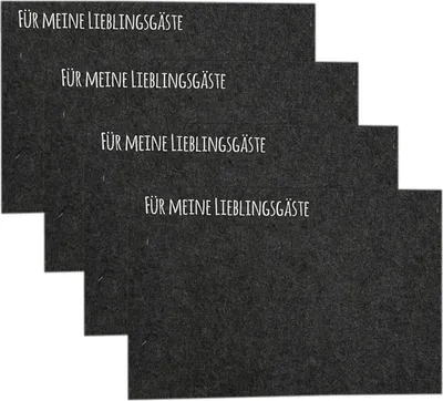 Produktbild von 4er Platzset Tischset Platzdeckchen Untersetzer Platzmatten Filz