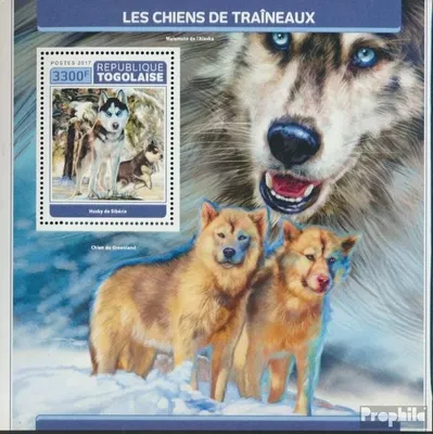 Produktbild von Briefmarken Togo 2017 Mi Block 1456 (kompl. Ausgabe) postfrisch Schlittenhunde